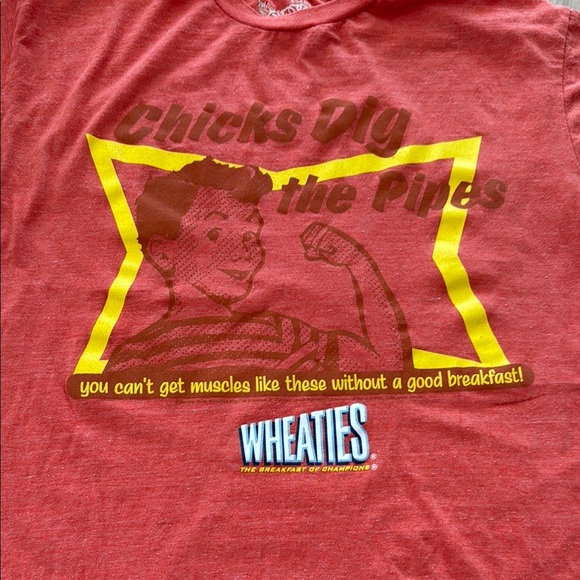 Orange Graphic T-Shirt with Wheaties Print | XL - Picture 2 of 6